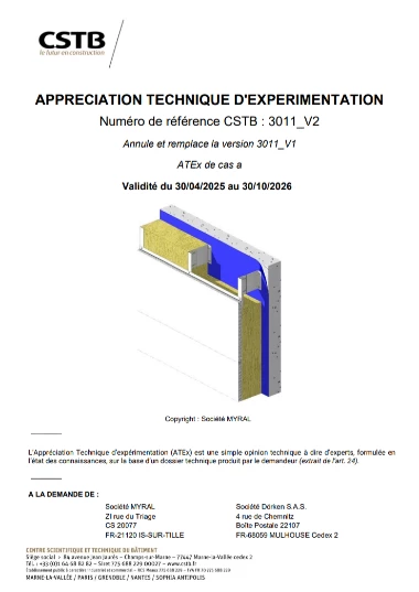 ATEX M32 bardage non-ventilé