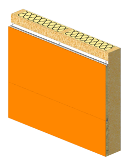 Horizontal panel fitting as insulating weatherboarding